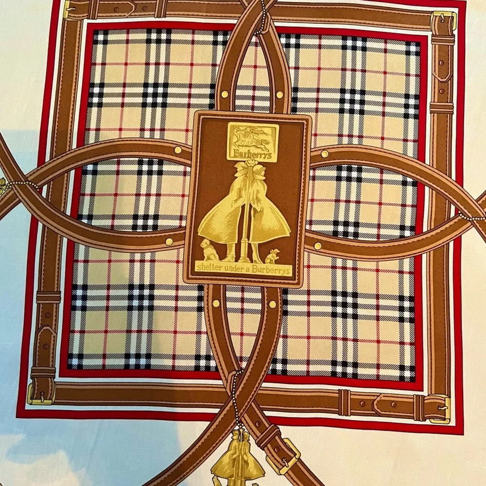Vintage Burberry scarf silk like new rating 10/9.75